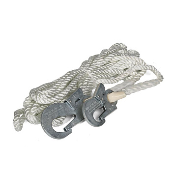 Канат страховочный КСЛ-10 с двумя карабинами