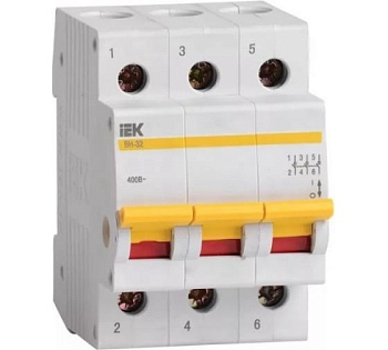 Выключатель нагрузки (мини-рубильник) 3п 63А ВН-32 KARAT IEK