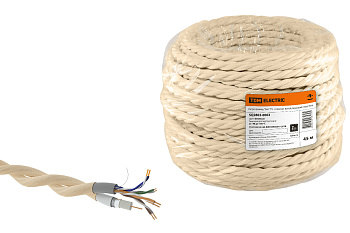 Ретро провод "Эко" TV + Internet  витой, бежевый (45м) TDM