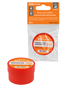 Флюс для пайки, паяльный жир нейтральный, 20 г, банка, инд. упаковка, серия "Алмаз" TDM