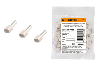 Наконечник штыревой втулочный изолированный (двойной) НШвИ (2) 10,0х14 (100 шт) TDM