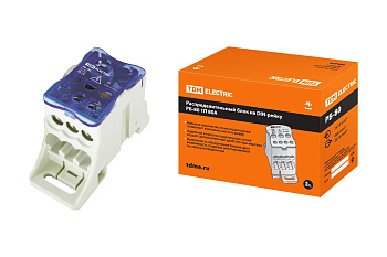 Распределительный блок на DIN-рейку РБ-80 1П 80А (1х16/4х6+2x16) TDM 