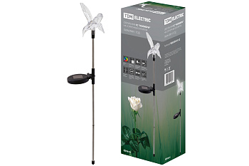 Светильник СС "Колибри" на солнечных батареях, сталь, меняет цвет, TDM