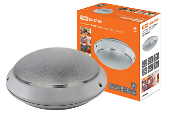 Светильник НПП 105 "Луна" серый, IP64 2х60 Вт Е27 TDM