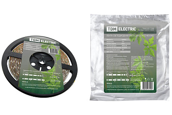 Лента светодиодная SMD3528-60-54-12-48-6400 60LED/м, IP54, 12В, 4,8Вт, 6400К, TDM