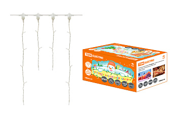 Гирлянда новогодняя "Бахрома" 2,5х0,6 м, белый свет, наружное использование, IP44, TDM