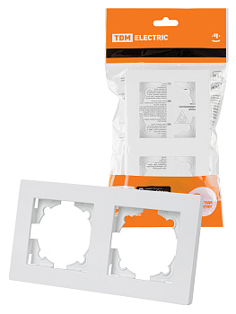 Рамка 2-х постовая белая "Сенеж" TDM