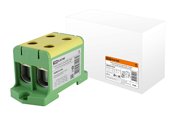 Клемма вводная силовая КВС 4 ввода 16-95 кв.мм. желтая/зеленаяTDM