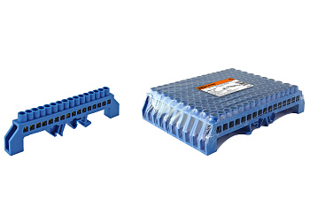 Шина "N" нулевая в изоляторе на DIN-рейку 8x12мм 16 групп TDM 