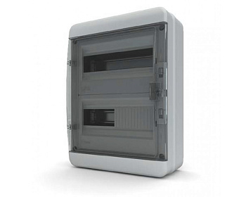 Щит навесной  BNK 65-24-1 24 мод. IP65, прозрачная черная дверца 