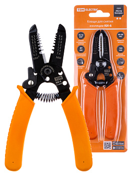 Клещи для снятия изоляции КИ-6, сечение зачищаемого провода 0,3-6 мм "МастерЭлектрик" TDM 