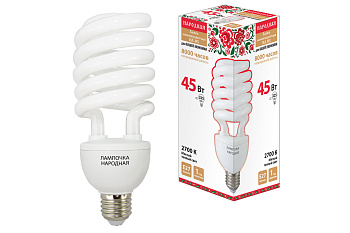 Лампа люминесцентная НЛ-HS-45 Вт-2700 К–Е27