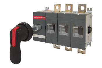 Рубильник ВНК-43-2 3П 1600А с выносной фронтальной ручкой управления и переходником 280 мм  TDM