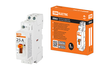 Контактор модульный с ручным управлением КМ63/2-25 2НО 230В АС TDM
