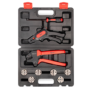 набор инструментов для опрессовки и снятия изоляции СКМ-1 КВТ