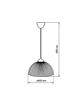Светильник НСБ 1840/1 "Home" 15 Вт, Е27, зеленый, шнур белый TDM