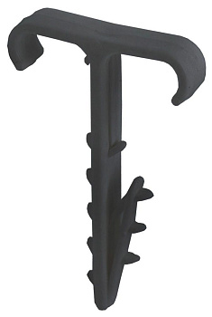 Дюбель-хомут  для плоского кабеля Т-образный  2-12 мм черный (100 шт.) TDM