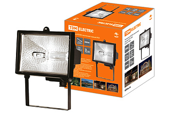 Прожектор ИО500 галогенный черный IP54 TDM