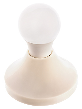 Патрон-основание, керамический E27, слоновая кость TDM