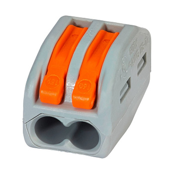 Клеммы WAGO 222-412 (2х2,5мм2 с рычажком) (50шт/уп) 