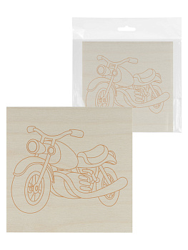 Доска для выжигания, Мотоцикл, 150х150 мм, 1 шт., пакет, TDM