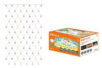 Гирлянда новогодняя "Сеть" 1,5х2,5 м, RGB, наружное использование, IP44, TDM