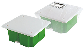 Распаячная коробка СП 92х92х45мм, крышка, метал. лапки, IP20, инд. штрихкод, TDM