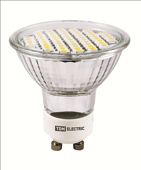 Лампа светодиодная PAR16-3 Вт-220 В -3000 К–GU 10 SMD TDM