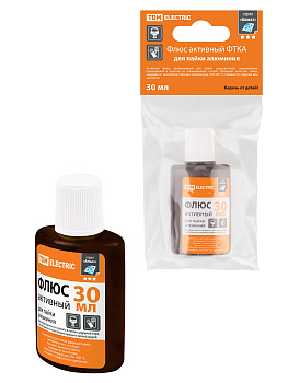 Флюс активный ФТКА, для пайки алюминия, 30 мл, дозатор, инд. упаковка, серия "Алмаз" TDM