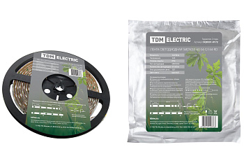 Лента светодиодная SMD5050-60-54-12-144-RD 60LED/м, IP54, 12В, 14,4Вт, красный, (У) TDM