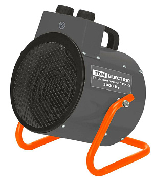 Тепловая пушка ТПК-О, 3 кВт, круглый корпус, терморегулятор, TDM