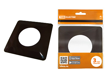 Одноместная защитная рамка для выключателей или розеток для защиты обоев 130х130 мм, шоколад TDM