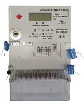 Матрица AD13A.M1.2-FLRs-R (2-20-1) 5(100А) PLC (OFDM) + WM-Bus 868 МГц (Hybrid), RS-485, оптопорт
