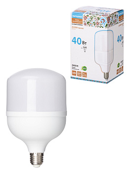 Лампа светодиодная T-40 Вт-230 В-6500 К–E27 (114x183 мм) НАРОДНАЯ