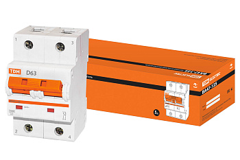 Авт. выкл. ВА47-125 2Р 63А 15кА х-ка D TDM