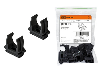 Крепеж-клипса для трубы ПНД 20 мм черная RUVINIL (120шт уп)