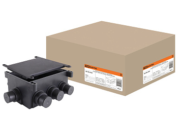 Коробка распаячная  СП 118х76х60мм, 8 вводов, черная, для заливки в бетон, IP44 TDM