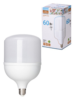 Лампа светодиодная T-60 Вт-230 В-6500 К–E27 (135x225 мм) НАРОДНАЯ