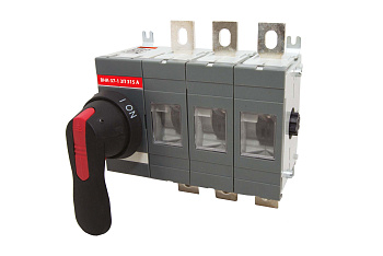 Рубильник ВНК-37-1 3П 315А с установленной фронтальной ручкой управления TDM