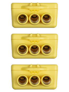 Клемма винтовая изолированная КВИ-3 для Al и Cu проводов (6,0мм2) желтая TDM