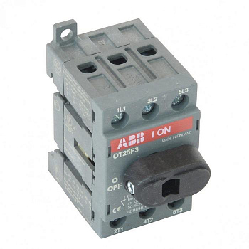 Рубильник OT 25F3 до 25А 3х-полюсный ABB
