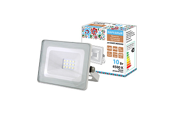 Прожектор светодиодный СДО-04-010Н 10 Вт, 6500 К, IP65, белый, Народный