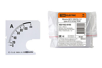 Шкала Ш72  100/5А-1,5 (для А72 Х/5А) TDM