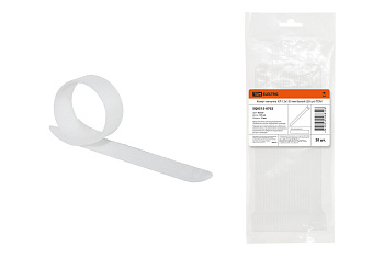 Хомут-липучка ХЛ 12х135 мм белый (20 шт) TDM