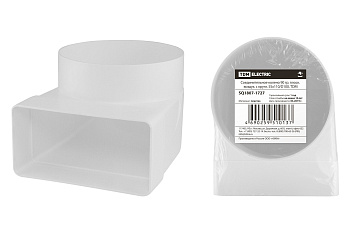 Соединительное колено 90 гр. плоск. воздух. с кругл. 60х120/D100, TDM