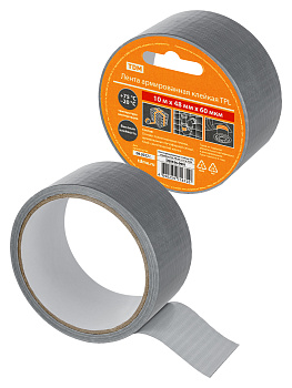 Лента армированная клейкая TPL, серебристая, 48 мм х 25 м TDM