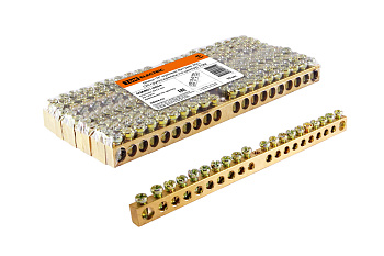 Шина "N" нулевая 8х12мм 20/1 (20 групп/крепеж по центру) TDM