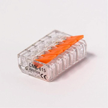 Клеммы WAGO 221-615 (5х6мм2 с рычажком) (15шт)