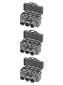 Клемма винтовая изолированная КВИ-3 для Al и Cu проводов (6,0мм2) серая TDM