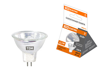 Лампа галогенная с отражателем MR16 (JCDR) - 35 Вт - 230 В - GU5.3 TDM